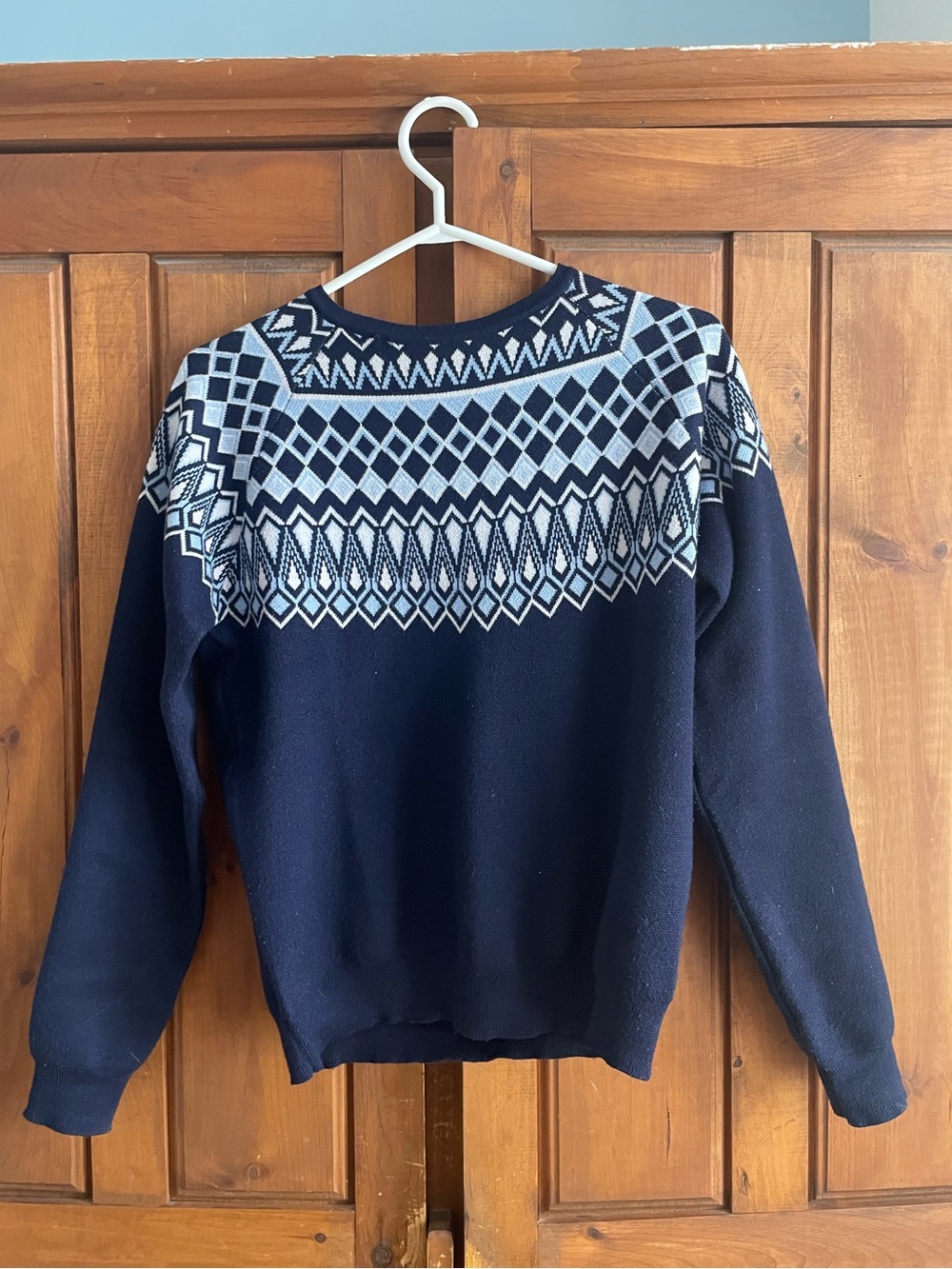 Navy Crewneck Fair Isle Sweater